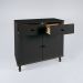 Aparador 2 Portas 2 Gavetas 80 cm R629 Preto Dtall