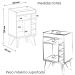 Aparador Adega Bar 4 Nichos 72X45 cm DRI 4102 Pinho ARLY