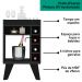 Aparador Adega Bar 4 Nichos 72X45 cm DRI 4139 Preto ARLY