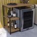 Aparador Adega Bar Cervejeira 90cm LI044 Freijo Preto Fosco KPB