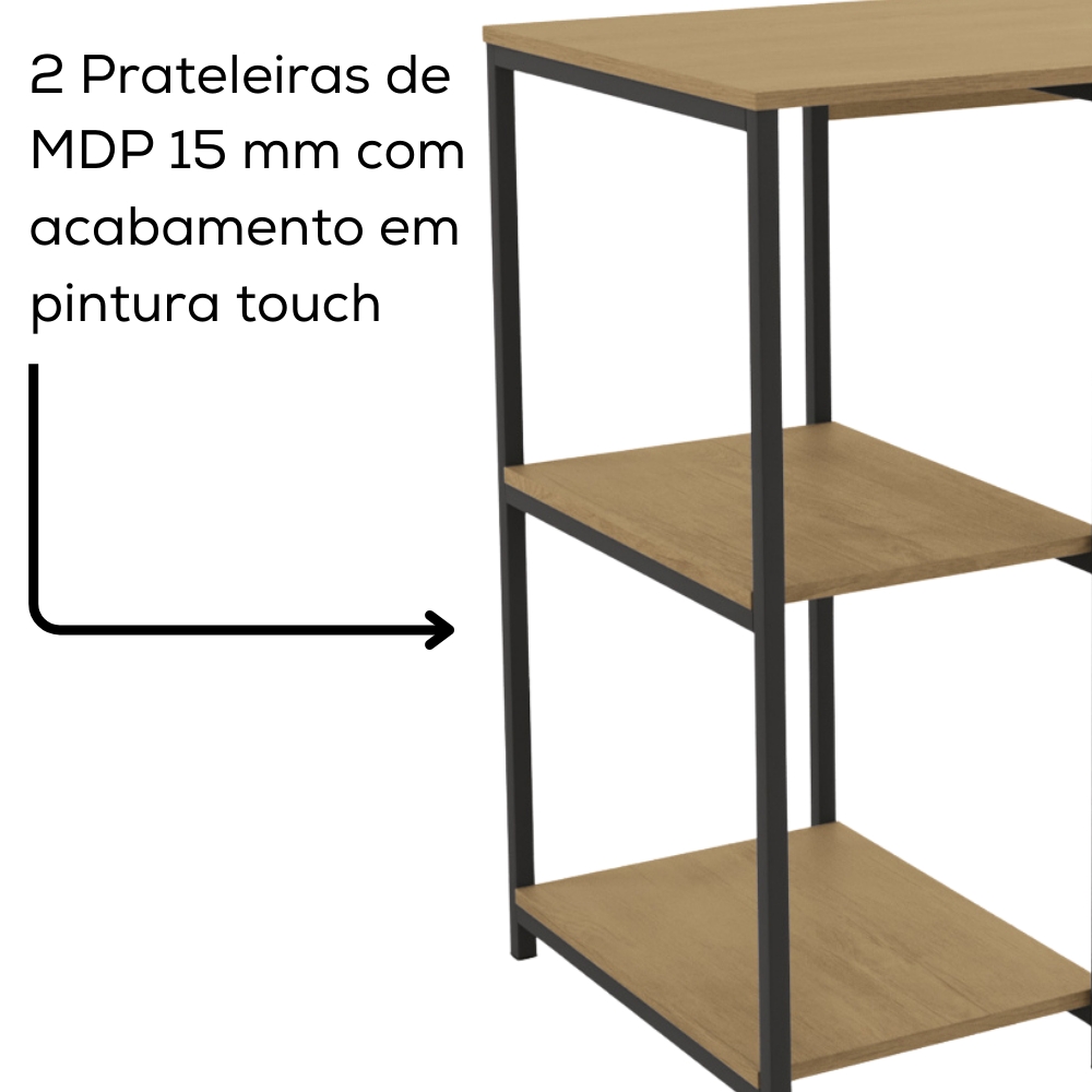 Aparador Adega Bar Cervejeira 90cm LI044 Freijo Preto Fosco KPB