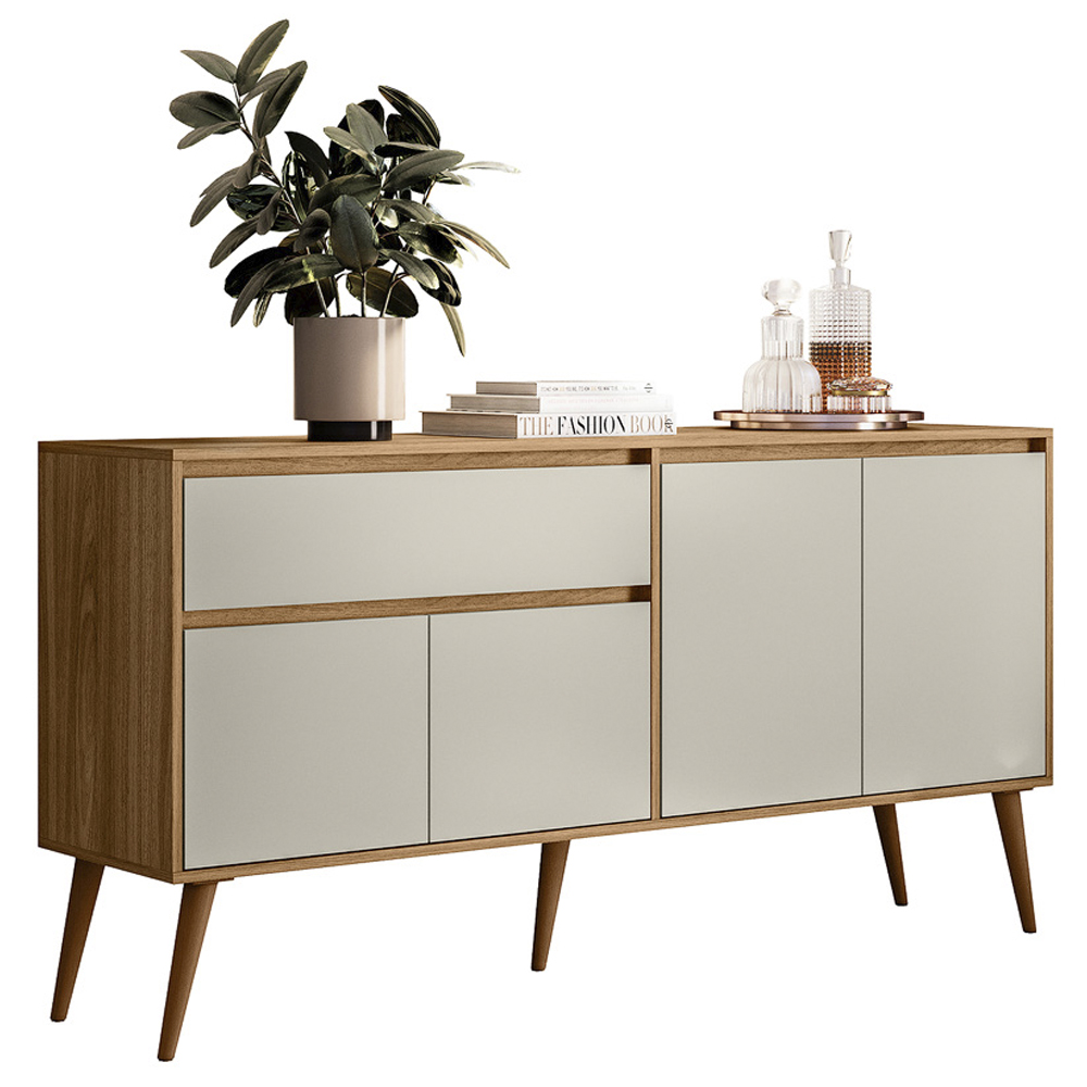 Aparador Buffet 160 cm 4 Portas RA2550 Nature Off White PLLA