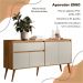 Aparador Buffet 160 cm 4 Portas RA2550 Nature Off White PLLA