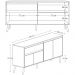 Aparador Buffet 160 cm 4 Portas RA2550 Nature Off White PLLA