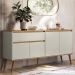 Aparador Buffet 160 cm 4 Portas RA2550 Off White Nature PLLA