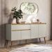 Aparador Buffet 160 cm 4 Portas RA2550 Off White Nature PLLA