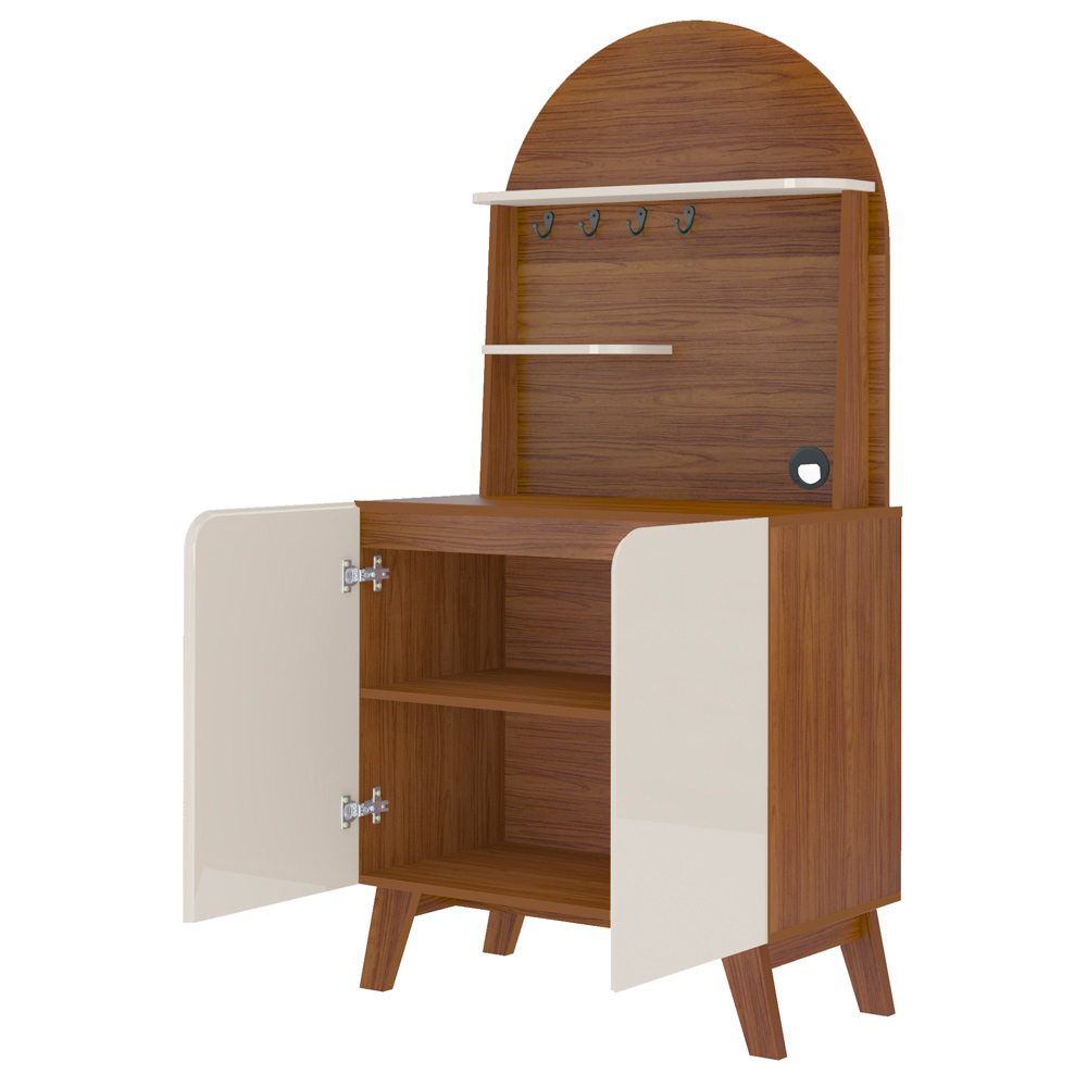 Aparador Cantinho Cafe 2 Portas 80 cm 4631 Cedro Off White ARLY