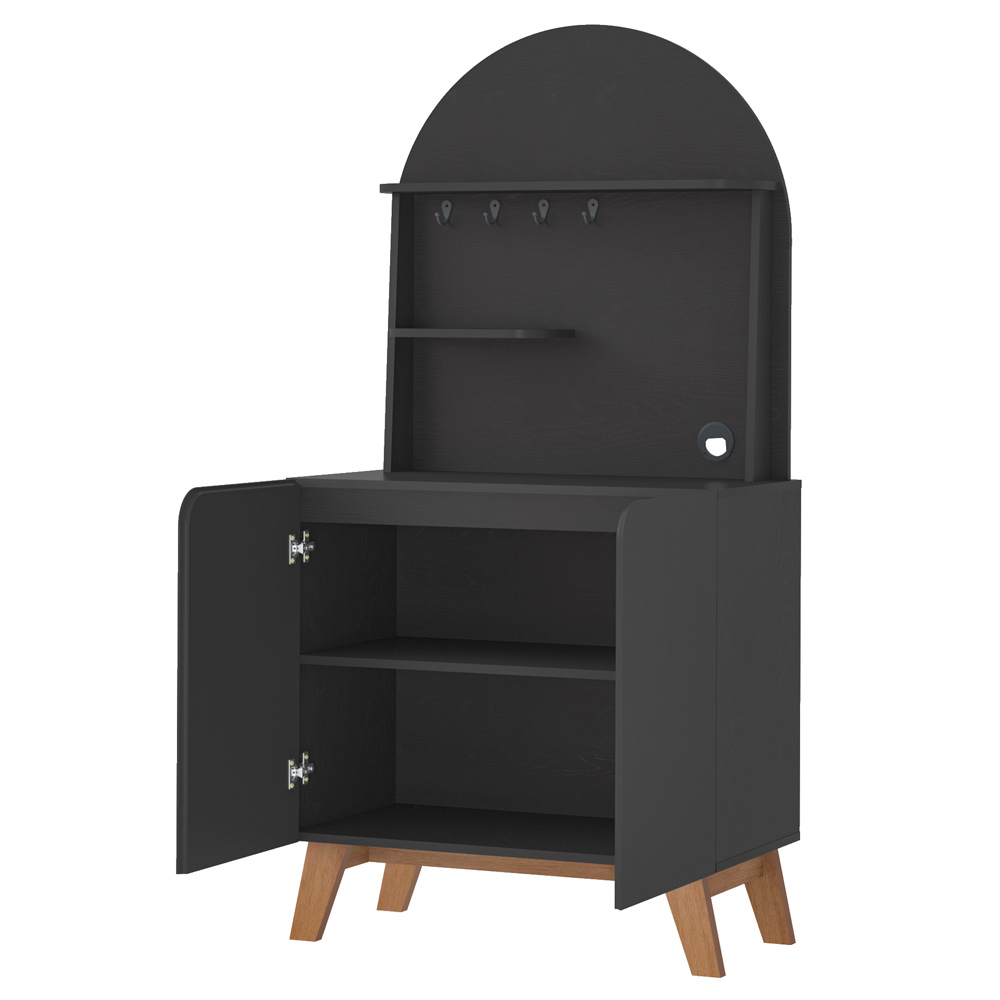 Aparador Cantinho Cafe 2 Portas 80 cm 4678 Preto ARLY