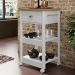 Aparador Carrinho Café 1 Gaveta 45 cm BA130 Branco Dtall