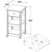 Aparador Carrinho Café 1 Gaveta 45 cm BA130 Branco Dtall