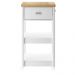 Aparador Carrinho Café 1 Gaveta 45 cm BA130 Branco Dtall