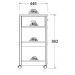 Aparador Carrinho Café 1 Gaveta 45 cm BA130 Branco Dtall