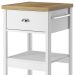 Aparador Carrinho Café 1 Gaveta 45 cm BA130 Branco Dtall