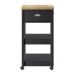Aparador Carrinho Café 1 Gaveta 45 cm BA130 Preto Dtall