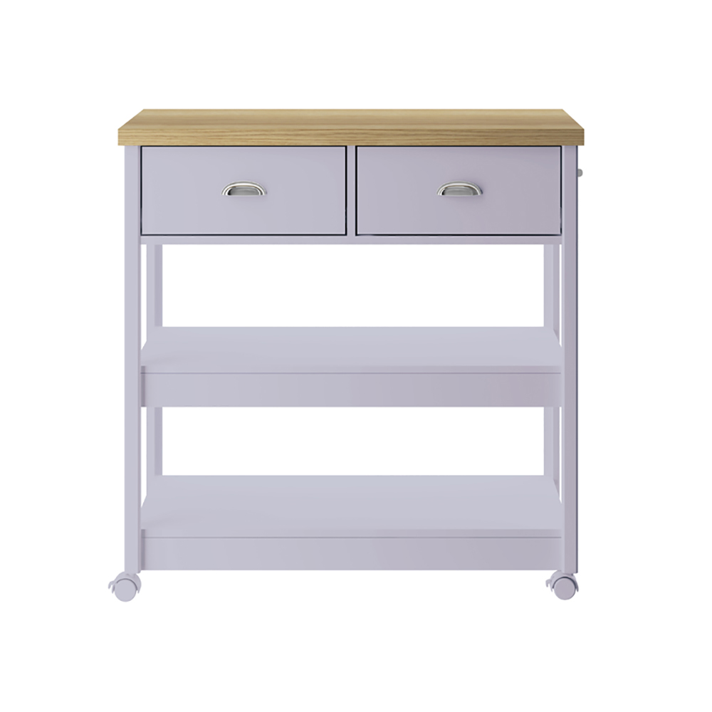 Aparador Carrinho Café 2 Gavetas 85 cm BA135 Cinza Dtall