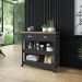 Aparador Carrinho Café 2 Gavetas 85 cm BA135 Preto Dtall