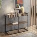 Aparador Espelhado Aurum Estilo Industrial Demoliçao Preto DHom
