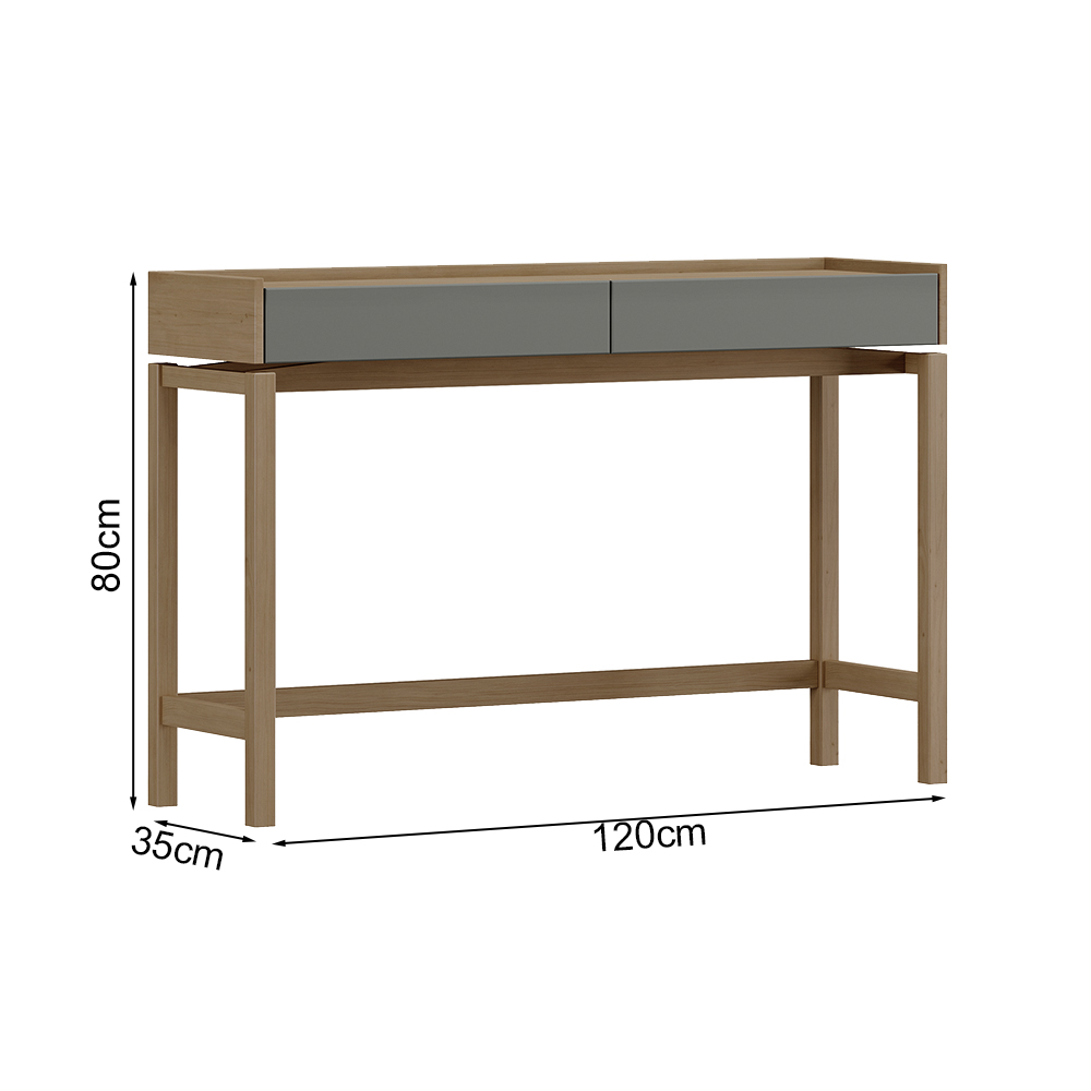Aparador Para Sala 2 Gavetas 120 cm 2152 Oak Ferrolack Milani Store