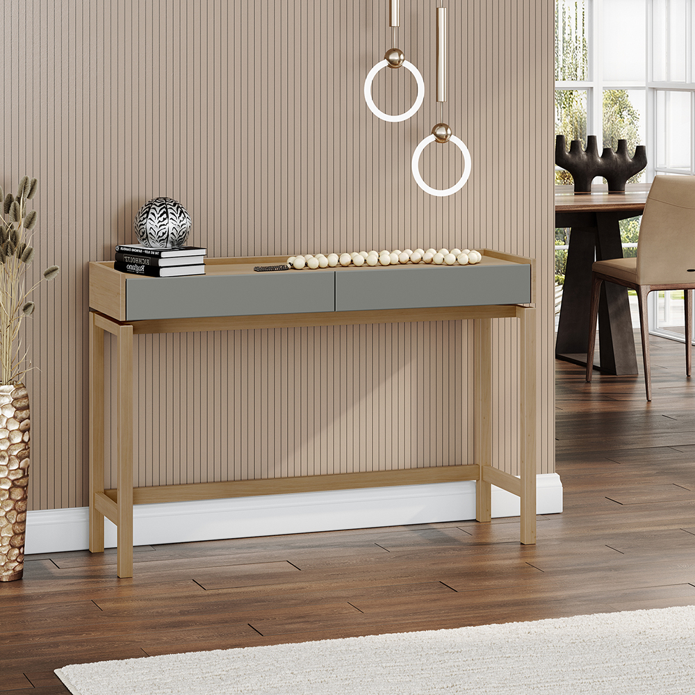 Aparador Para Sala 2 Gavetas 120 cm 2152 Oak Ferrolack Milani Store