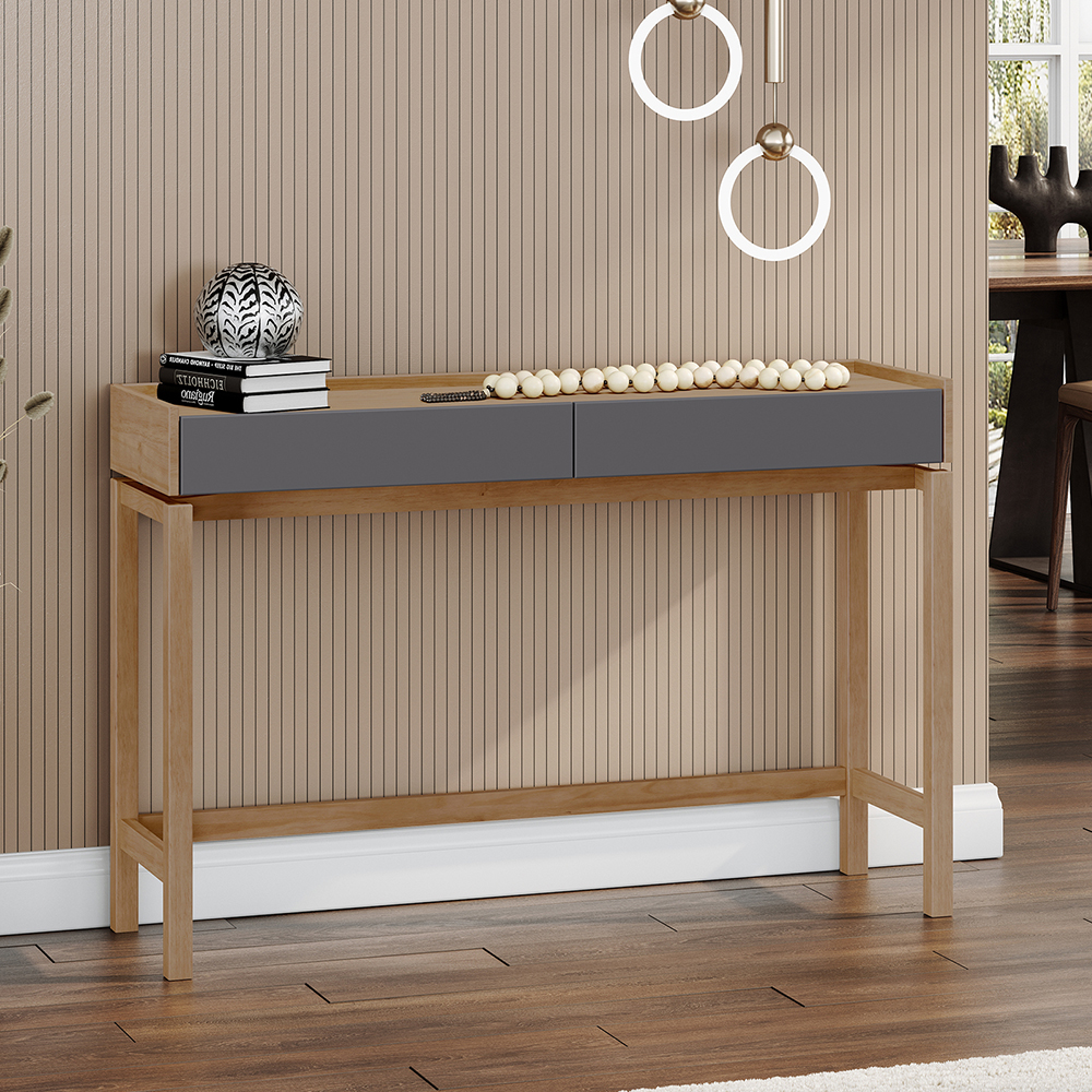 Aparador Para Sala 2 Gavetas 120 cm 2152 Tauari Concret Milani Store