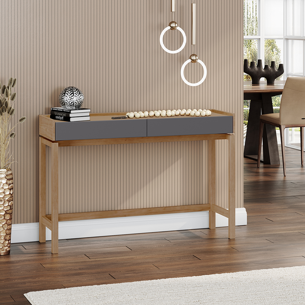 Aparador Para Sala 2 Gavetas 120 cm 2152 Tauari Concret Milani Store