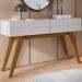 Aparador Para Sala 2 Gavetas Noronha Off White Matte CLB