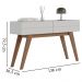 Aparador Para Sala 2 Gavetas Noronha Off White Matte CLB