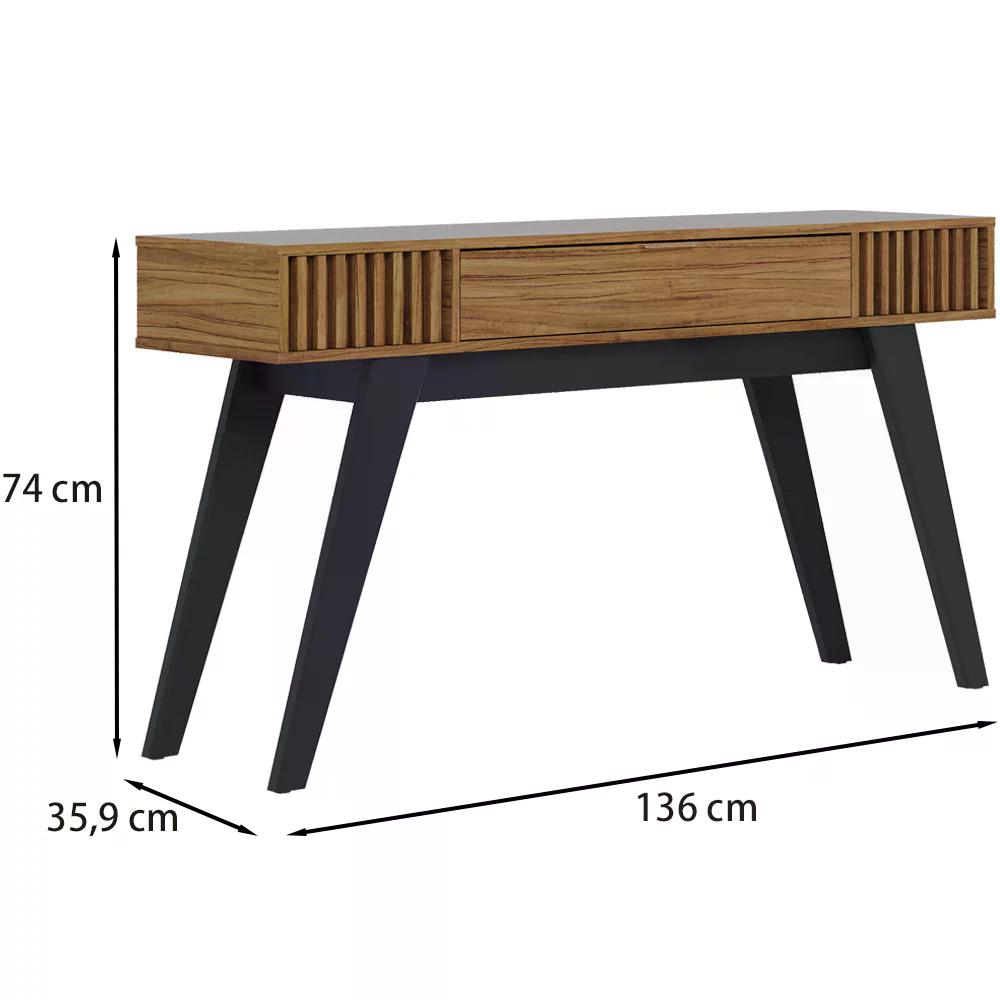 Aparador Para Sala Com Gaveta Riveira Noce Milano CLB