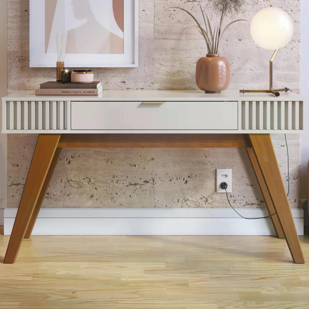 Aparador Para Sala Com Gaveta Riveira Off White CLB