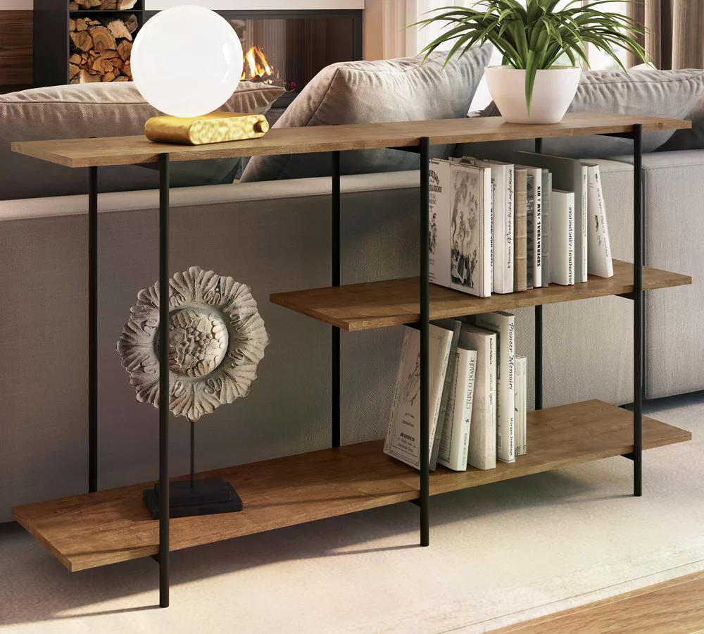 Aparador Para Sala De Jantar 27864 Linha Tube Vermont Preto Fosco Artesano