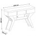 Aparador Sala Estar Com Espelhos 120 cm 4149 Off White ARLY