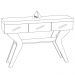 Aparador Sala Estar Com Espelhos 120 cm 4149 Off White ARLY
