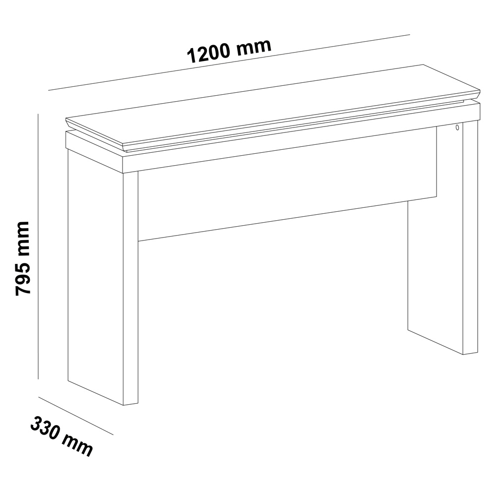 Aparador Sala de Estar 120 cm 4437 Pinho Off White ARLY