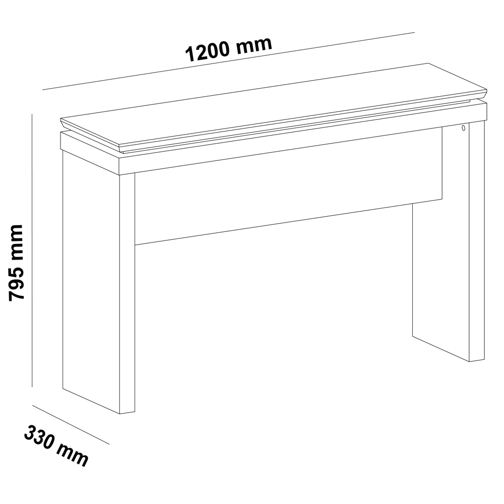 Aparador Sala de Estar 120 cm 4522 Off White Cedro ARLY