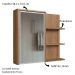 Armário Espelheira 70 cm 1 Porta 3 Nichos ES2001 Mell Arenas FAEM