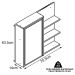Armário Espelheira 70 cm 1 Porta 3 Nichos ES2001 Mell Arenas FAEM