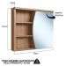 Armário Espelheira Com Porta e Nicho 70 cm ES9680 Mell FAEM