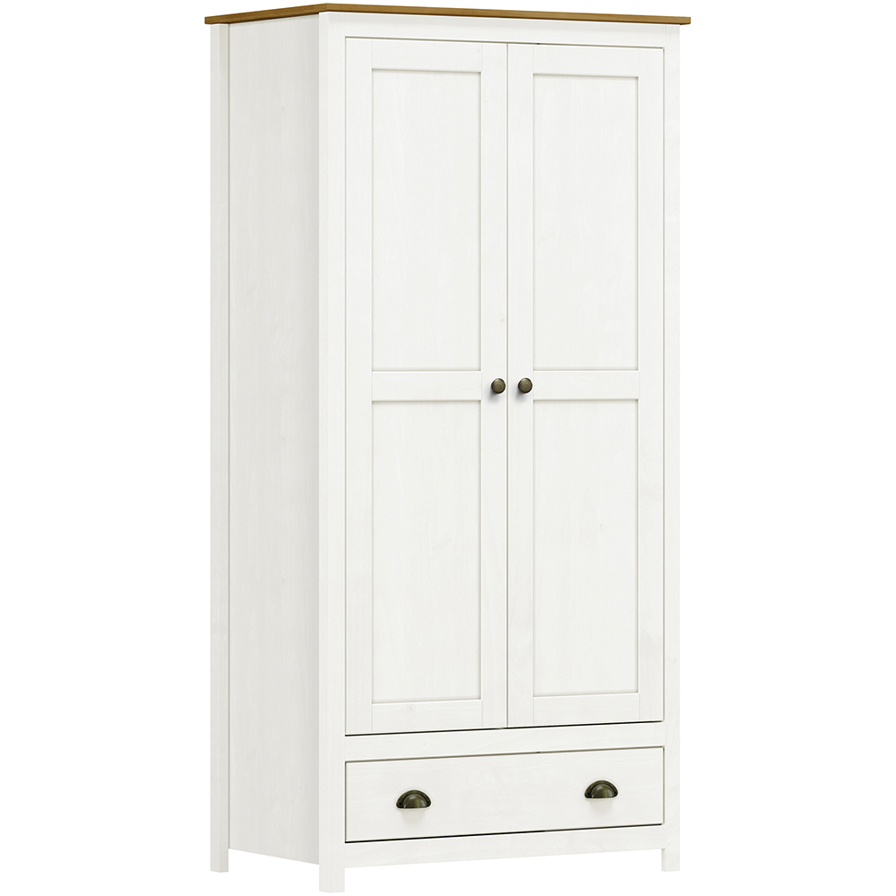 Armario 2 PT Mesa Escrivaninha 2 GV Madeira Maciça Branco Freijo Milani Store