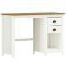 Armario 2 PT Mesa Escrivaninha 2 GV Madeira Maciça Branco Freijo Milani Store
