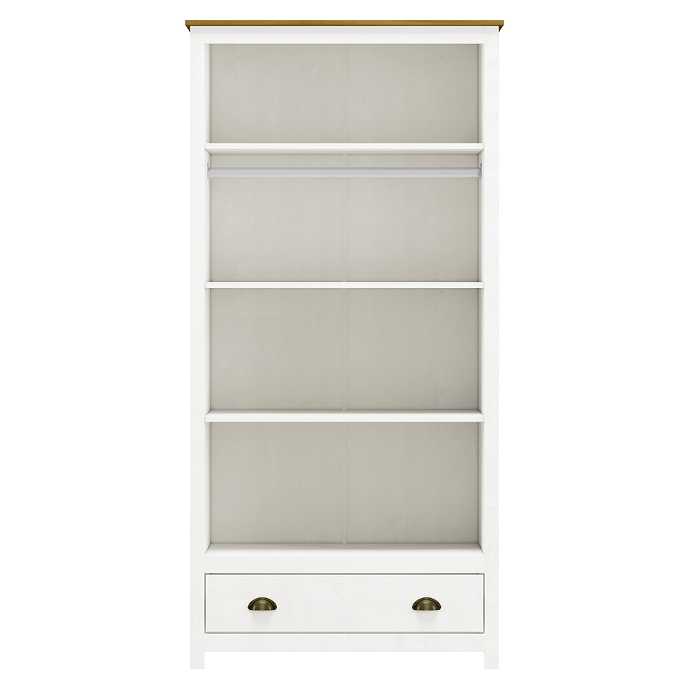 Armario 2 Pt 1 Gv Madeira Maciça 91 cm 9103 Branco Freijo Milani Store