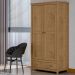 Armario 2 Pt 1 Gv Madeira Maciça 91 cm 9103 Freijo Milani Store