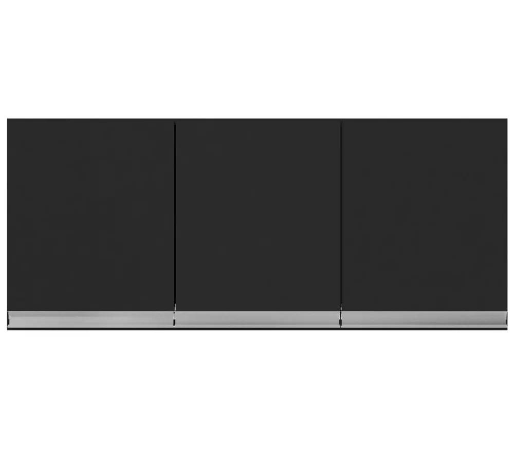 Armario Aereo 120 Cm 3 Portas Andreia Preto REAJL Moveis