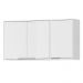Armario Aereo 120 cm MDP 3 Portas GLOR AGL04 Branco Neve MXM