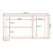 Armario Aereo 120 cm MDP 3 Portas GLOR AGL04 Branco Neve MXM