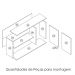 Armario Aereo 120 cm MDP 3 Portas GLOR AGL04 Branco Neve MXM