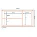 Armario Aereo 120 cm MDP 3 Portas GLOR AGL04 Castanho MXM