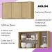 Armario Aereo 120 cm MDP 3 Portas GLOR AGL04 Castanho MXM