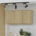 Armario Aereo 120 cm MDP 3 Portas GLOR AGL04 Castanho MXM