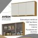 Armario Aereo 120 cm MDP 3 Portas Vera AVE04 Marrocos Off White MXM