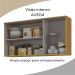 Armario Aereo 120 cm MDP 3 Portas Vera AVE04 Marrocos Off White MXM